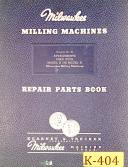 Milwaukee-Kearney & Trecker-Trecker-Milwaukee Kearney Trecker 1H & 2HL, Milling Machine Repair Parts Manual-1H-2H-H-HL-06